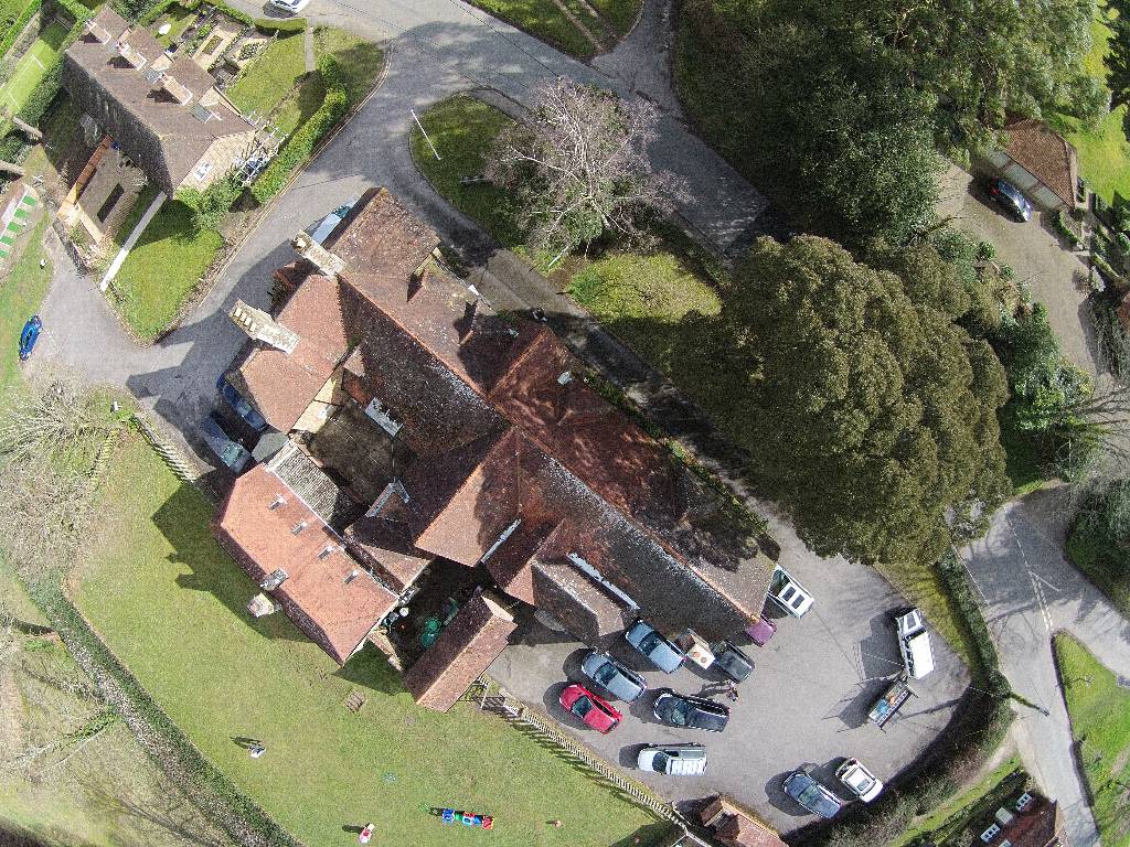 Thursley Village Hall from the air